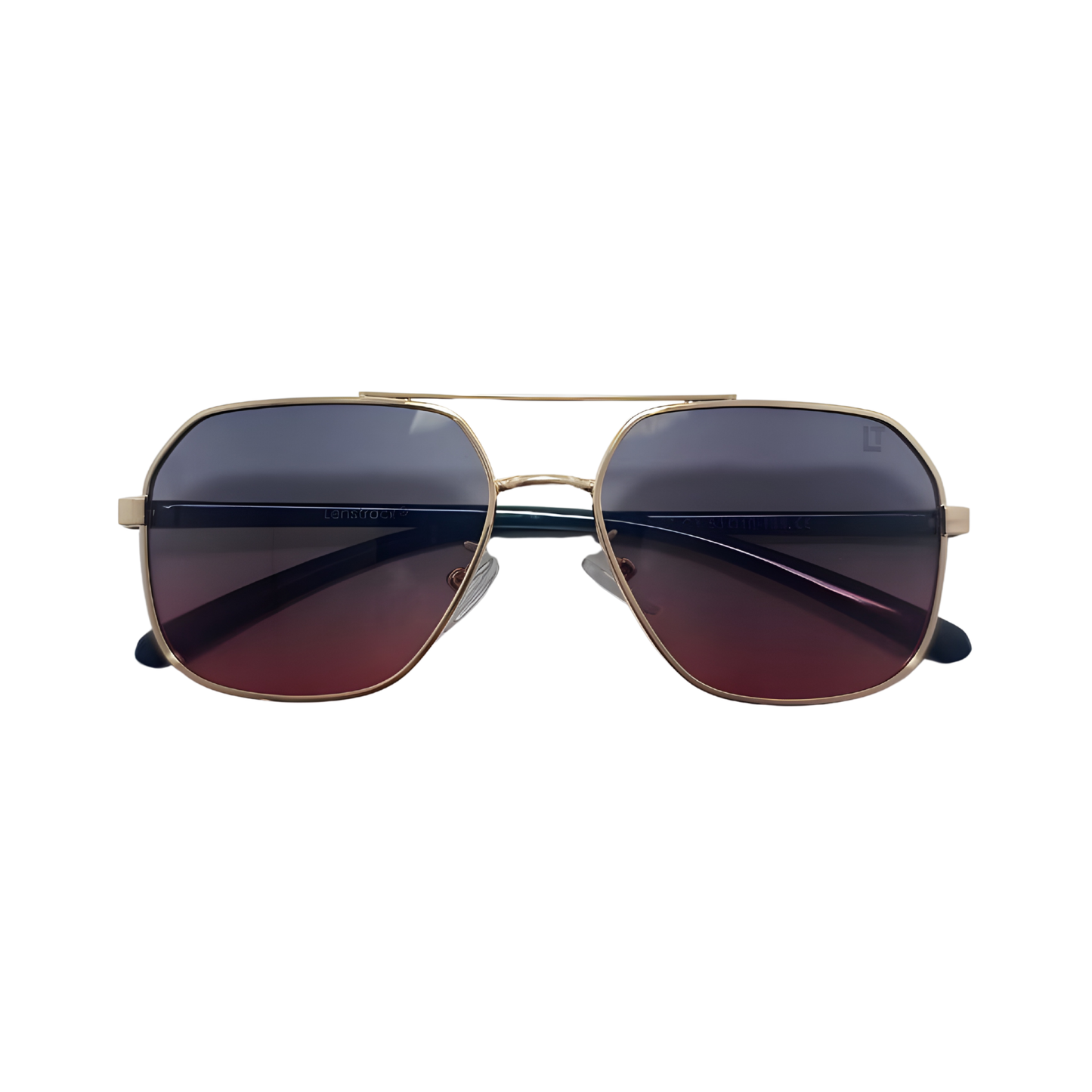 Essentials 'Kat" Rectangle Aviator Sunglasses 1057