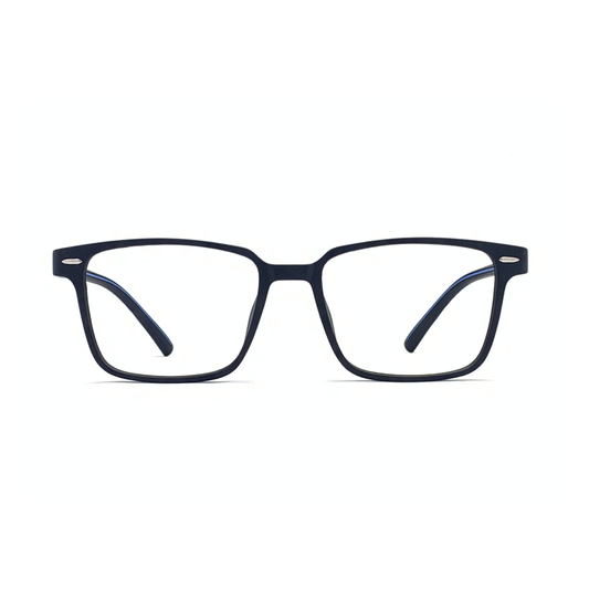 Essentials "Wilbur" Navy Blue Unisex Square Eyeglasses TR7914