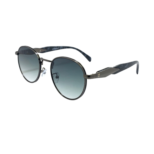 Hip Hop Blue Round Unisex Sunglasses 2A824