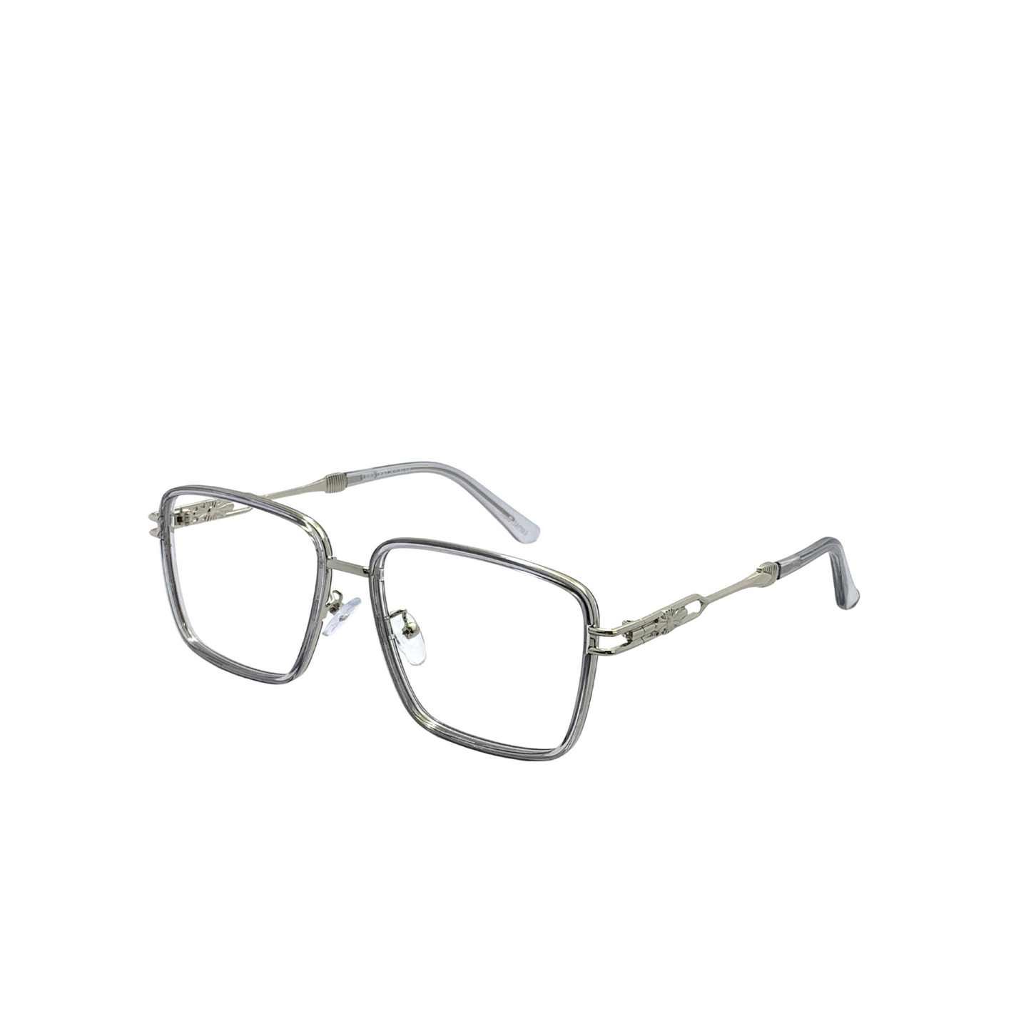 ALFA "Mercury" Silver Square Unisex Eyeglasses 23065 C3/8 58