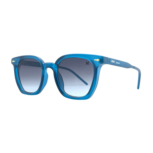 Essentials "Summer" Matte Blue Square Unisex Sunglasses LN86338C4M48