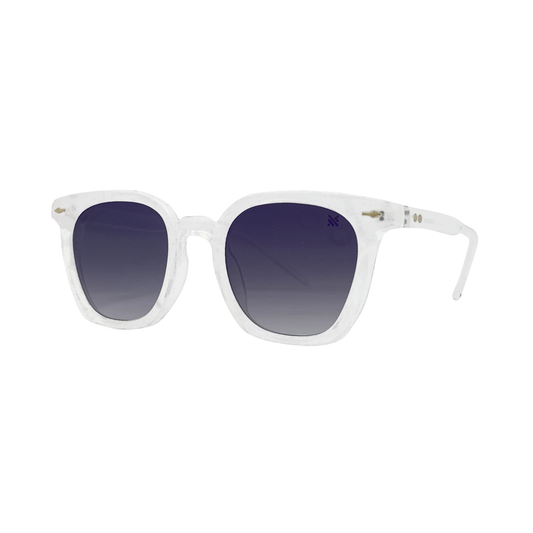 Essentials "Summer" Matte White Square Unisex Sunglasses LN86338C10M48