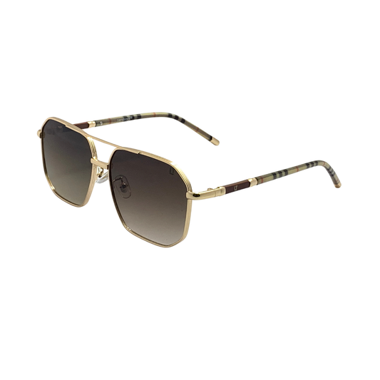 Hip Hop Gold Square Unisex Sunglasses 2A799