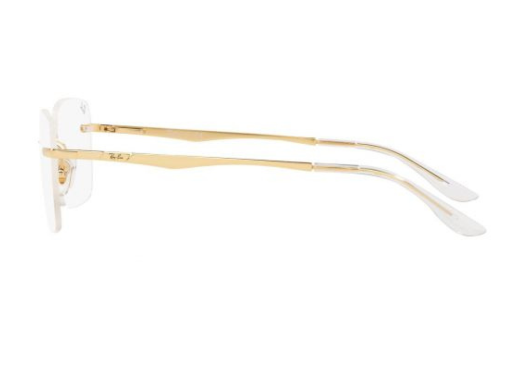 Rayban Gold Rectangle Rimless Eyeglasses RX6483I312753