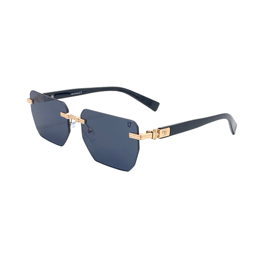 Hip Hop Blue Rectangle Unisex Sunglasses ZS98201