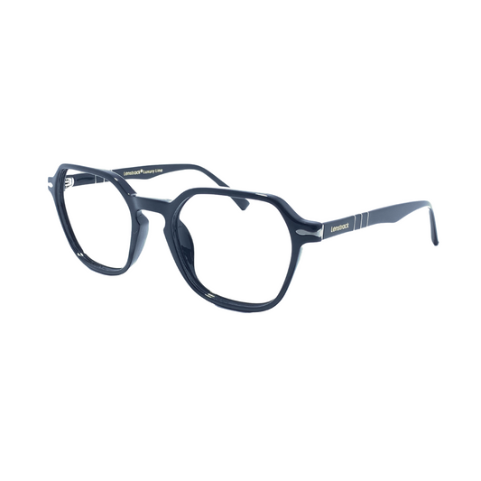 Luxury Line "Jeet" Black Hexagon Unisex Eyeglasses RTA2903 C1/51