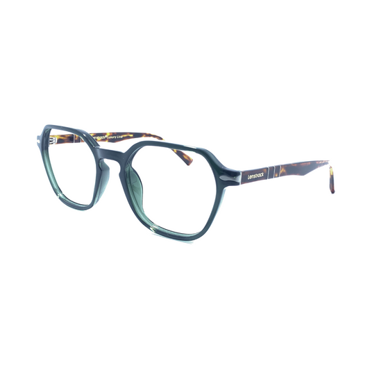 Luxury Line "Jeet" Havana Hexagon Unisex Eyeglasses RTA2903 C3/51