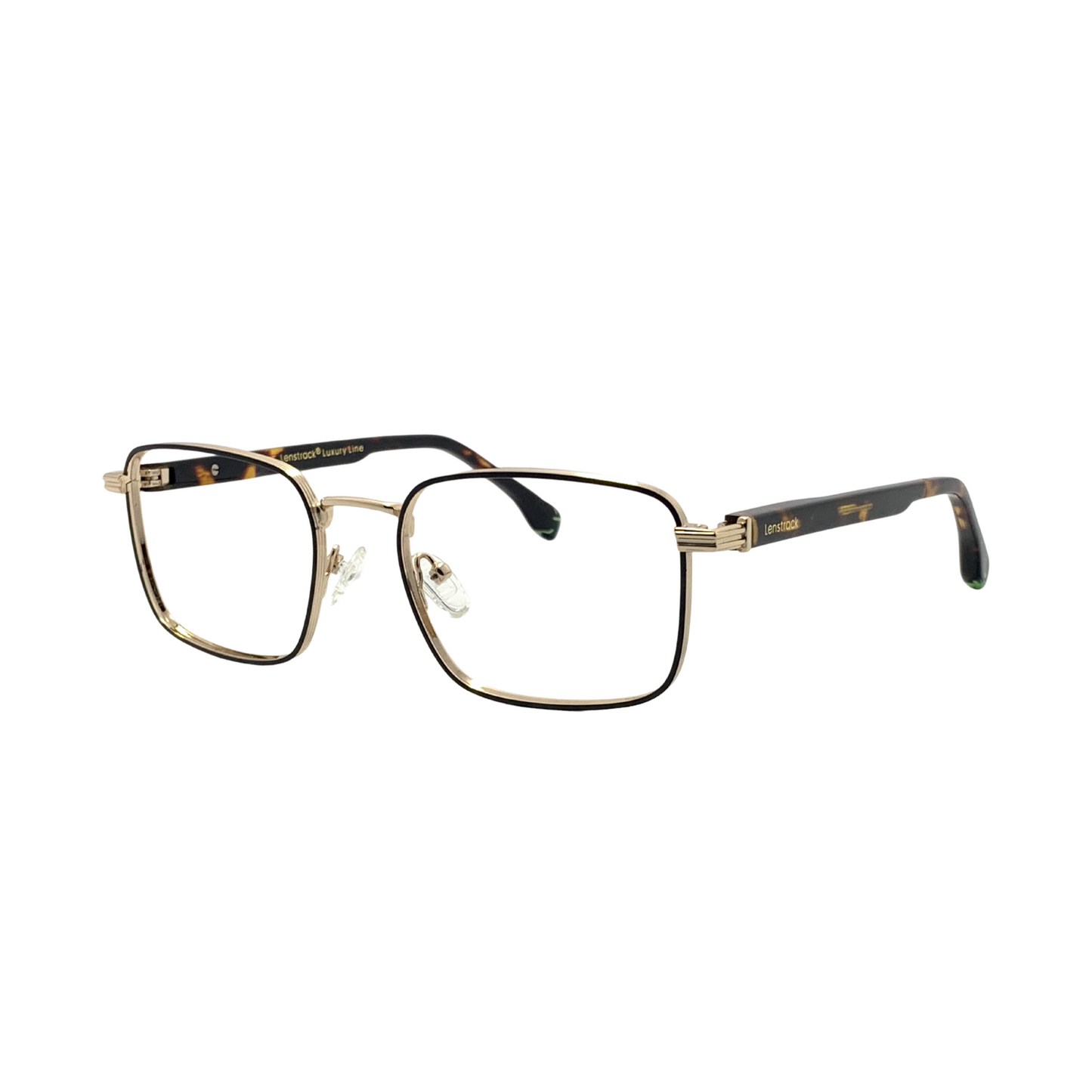 Luxury Line "Digvijay" Golden Square Unisex Eyeglasses RTM6004 C3/55