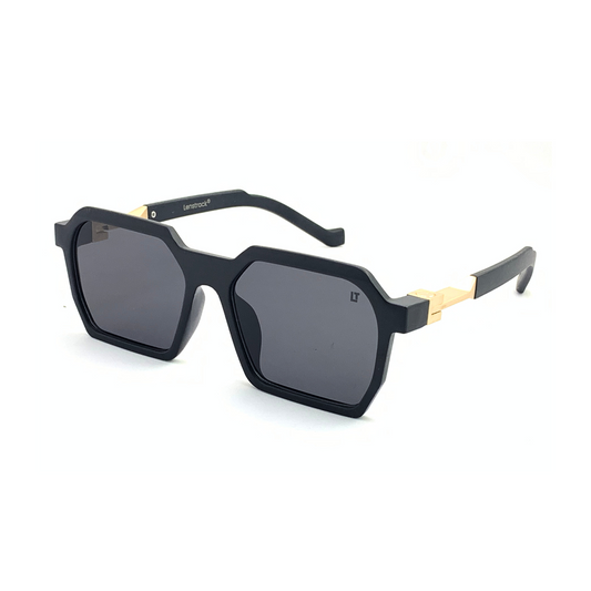 Essentials "Bounce" Black Hexagon Unisex Sunglasses
