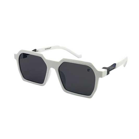 Essentials "Bounce" White Hexagon Unisex Sunglasses