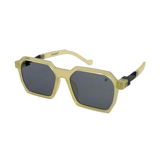 Essentials "Bounce" Beige Hexagon Unisex Sunglasses