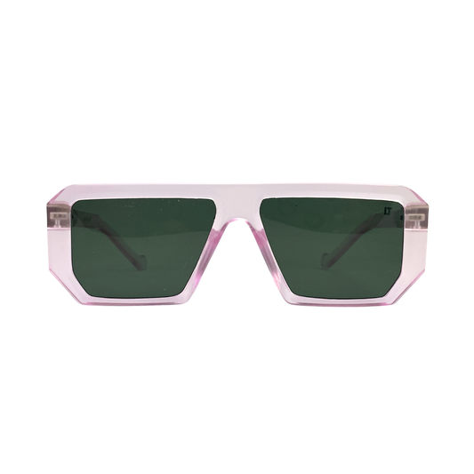 Essentials G.O.A.T Transparent Purple Square Sunglasses for Men