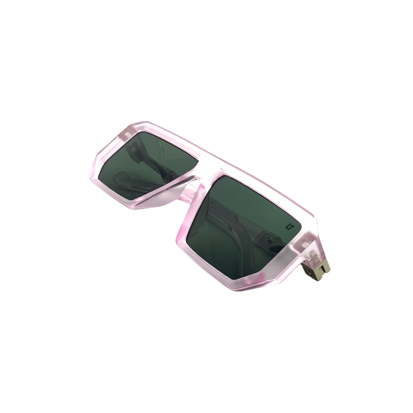 Essentials G.O.A.T Transparent Purple Square Sunglasses for Men