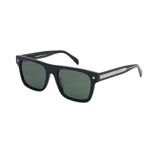 Luxury Line "Hood" Black Wayfarer Unisex Sunglasses