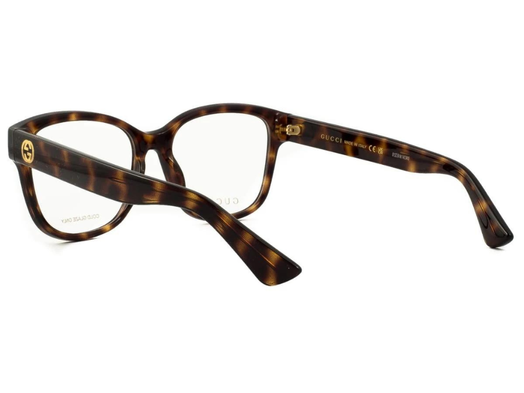 GUCCI Havana Rectangle Full Rim Eyeglasses GG1340O 002