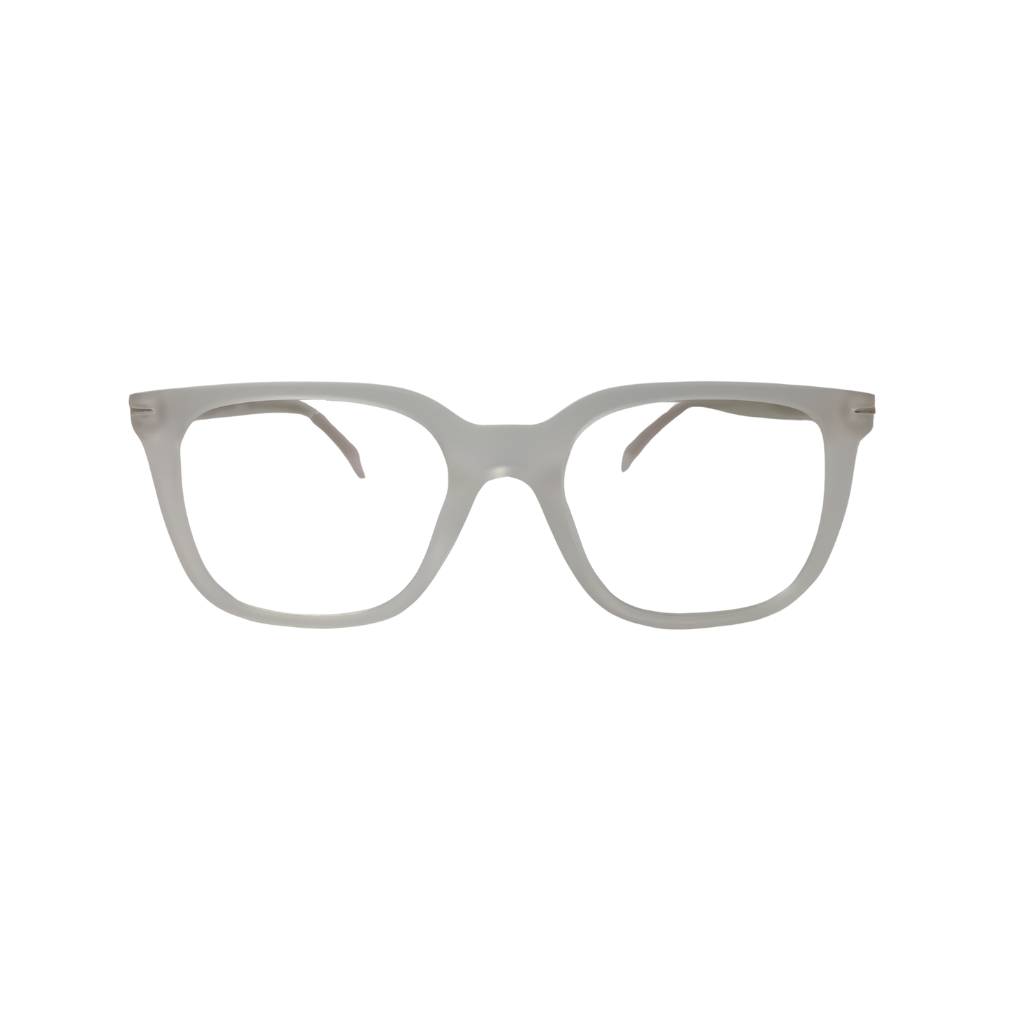 Essentials "Step" Rectangular White Unisex Eyeglasses 7070