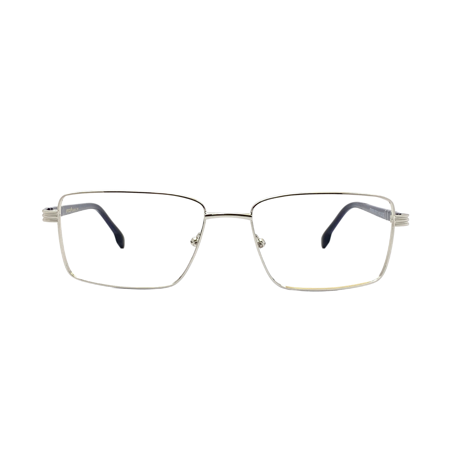 Luxury Line "Atharva" Silver Rectangle Unisex Eyeglasses RTM1001 C2/55