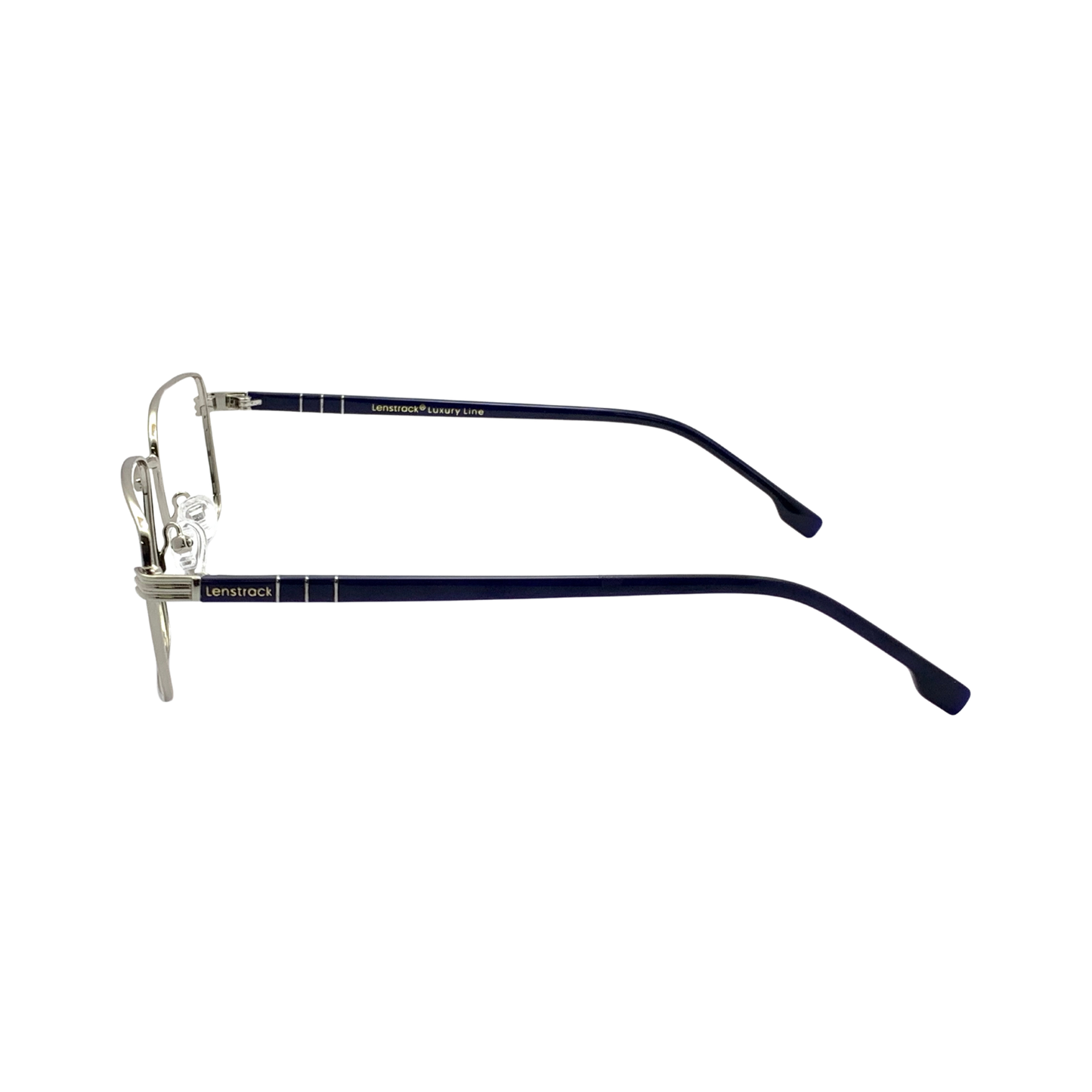 Luxury Line "Atharva" Silver Rectangle Unisex Eyeglasses RTM1001 C2/55