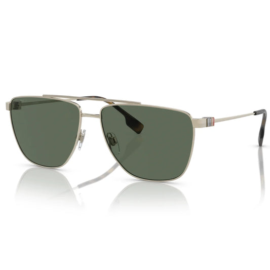 Burberry Green Aviator Unisex Sunglasses BE3141 61-15-145