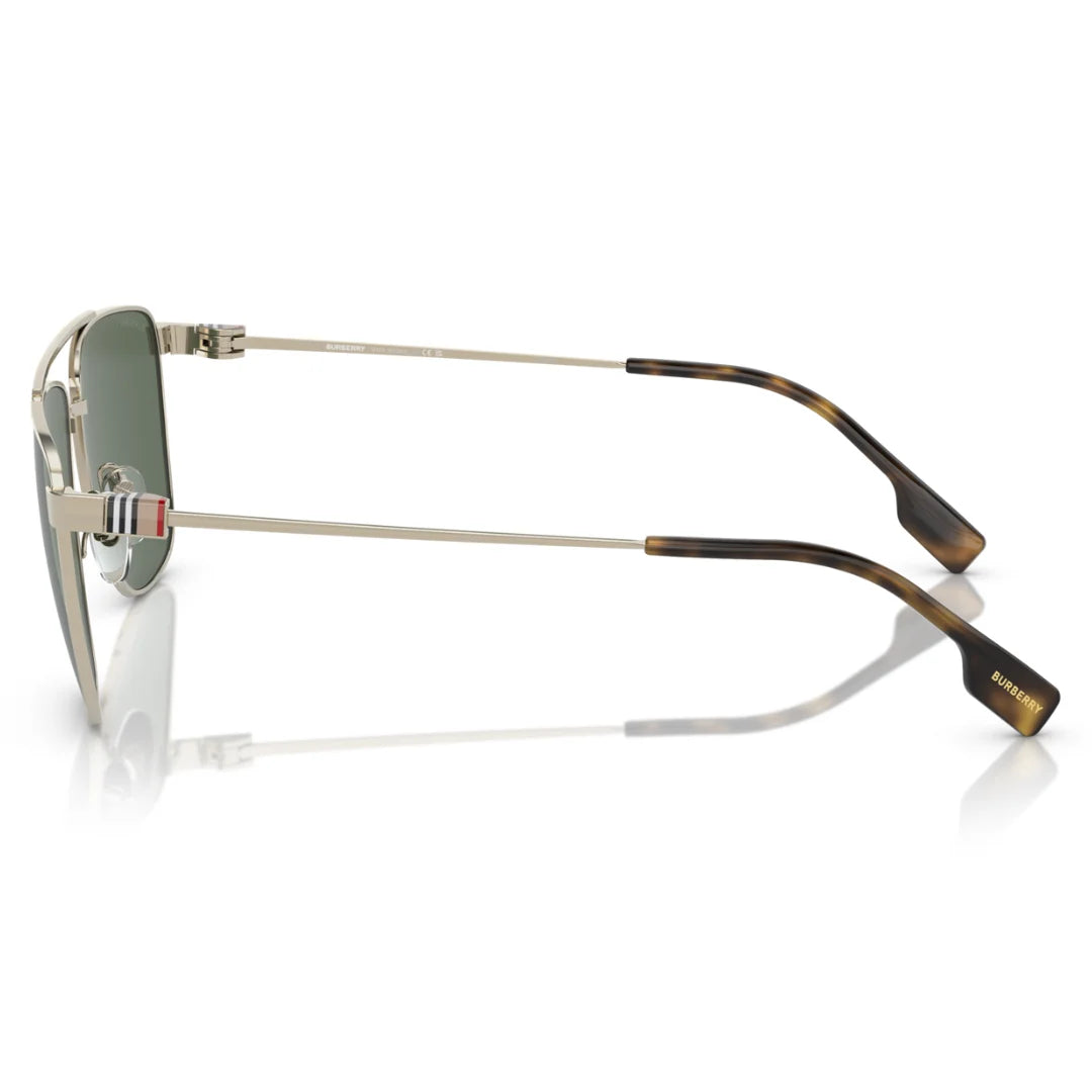 Burberry Green Aviator Unisex Sunglasses BE3141 61-15-145