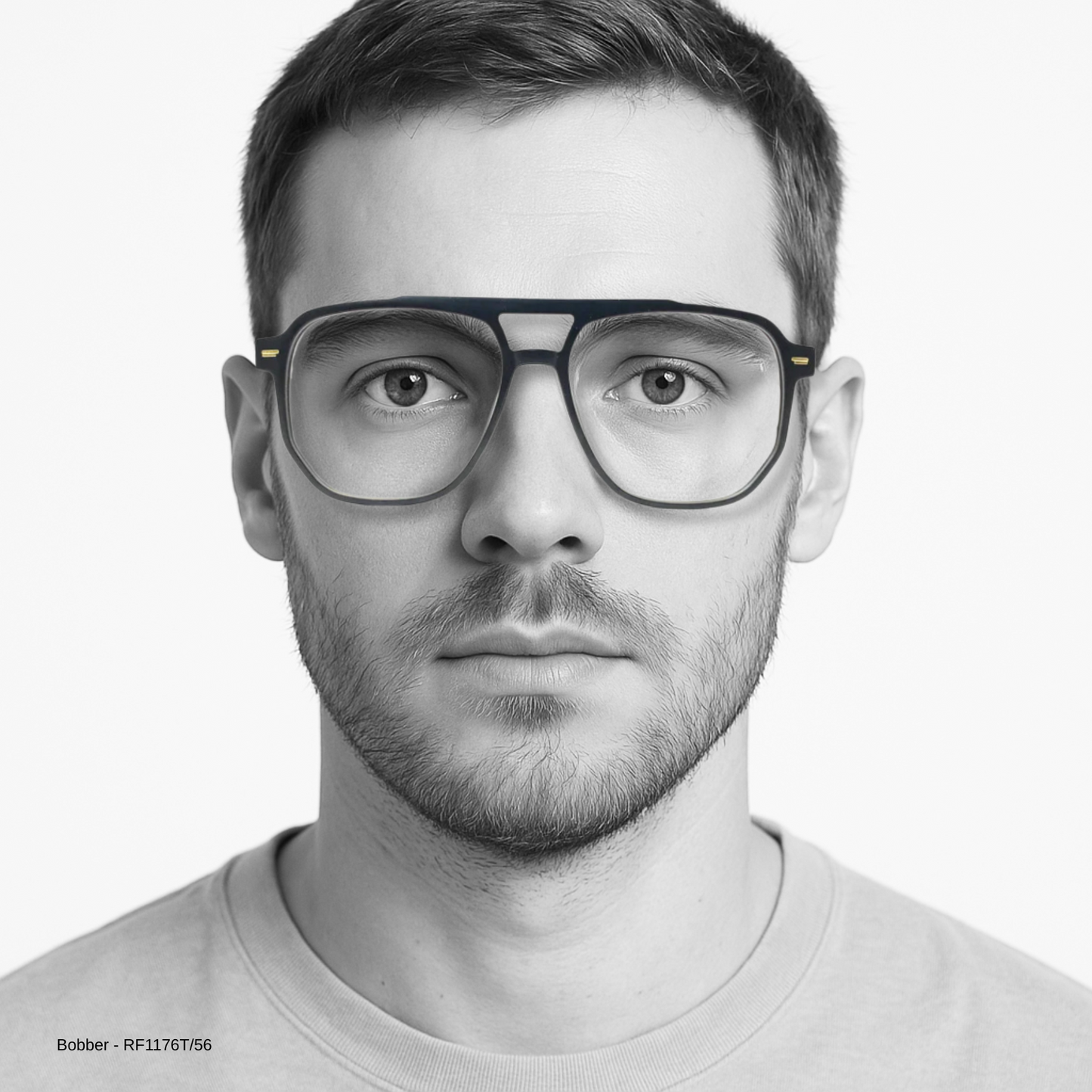 Essentials Bobber Square Aviator Eyeglasses for Men RF1176T/56