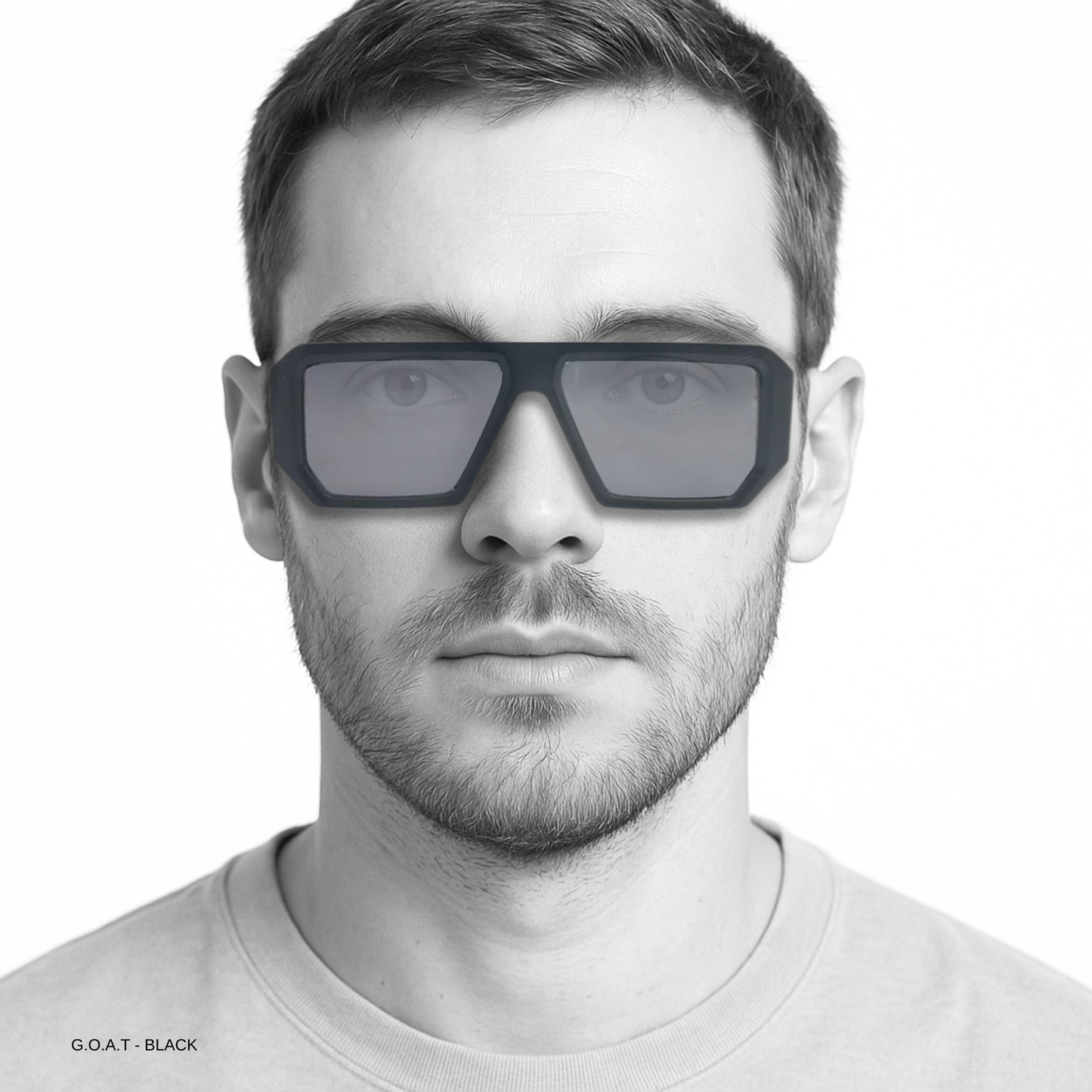 Essentials G.O.A.T Black Square Sunglasses for Men
