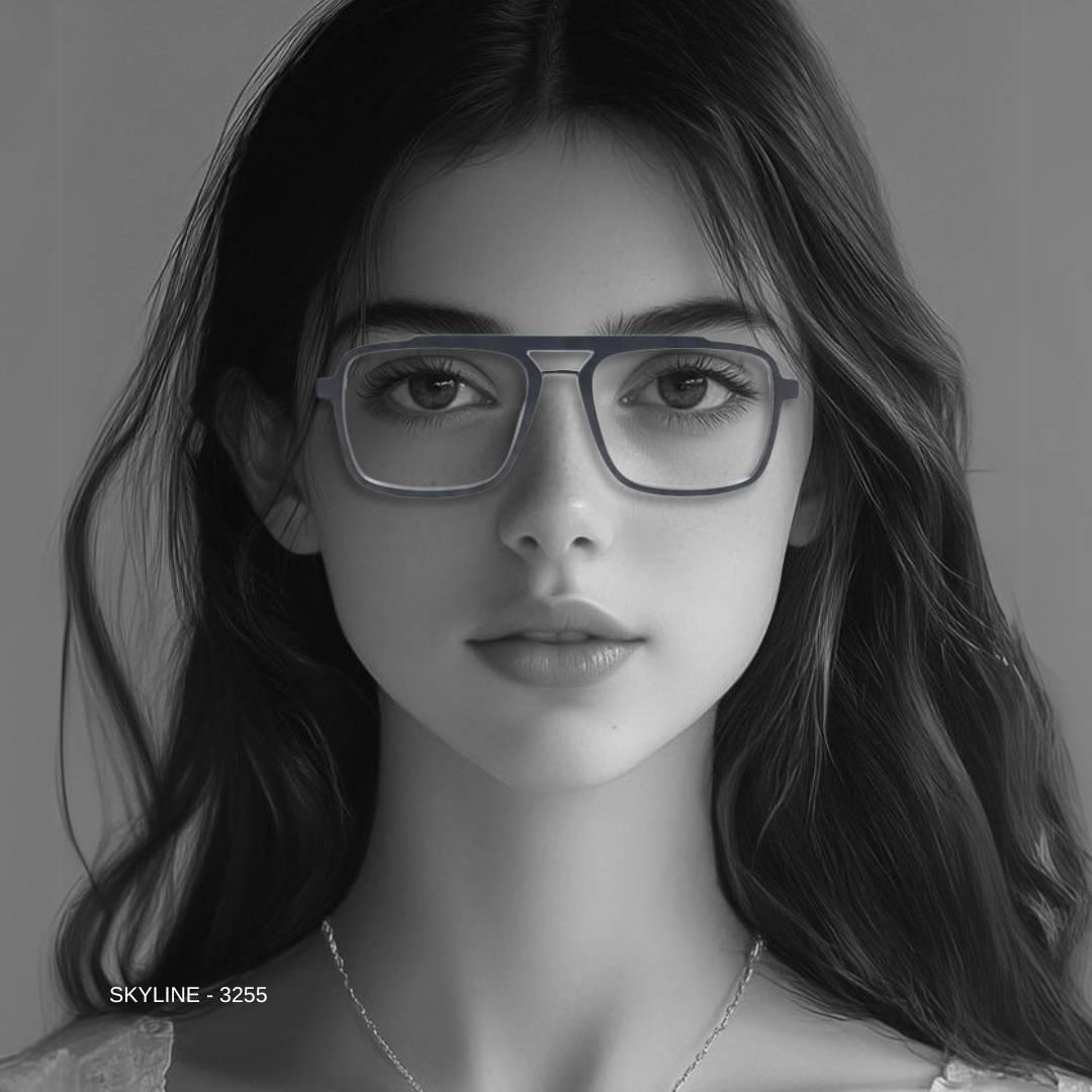 Essentials "Skyline" Aviator Square Unisex Eyeglasses 3255