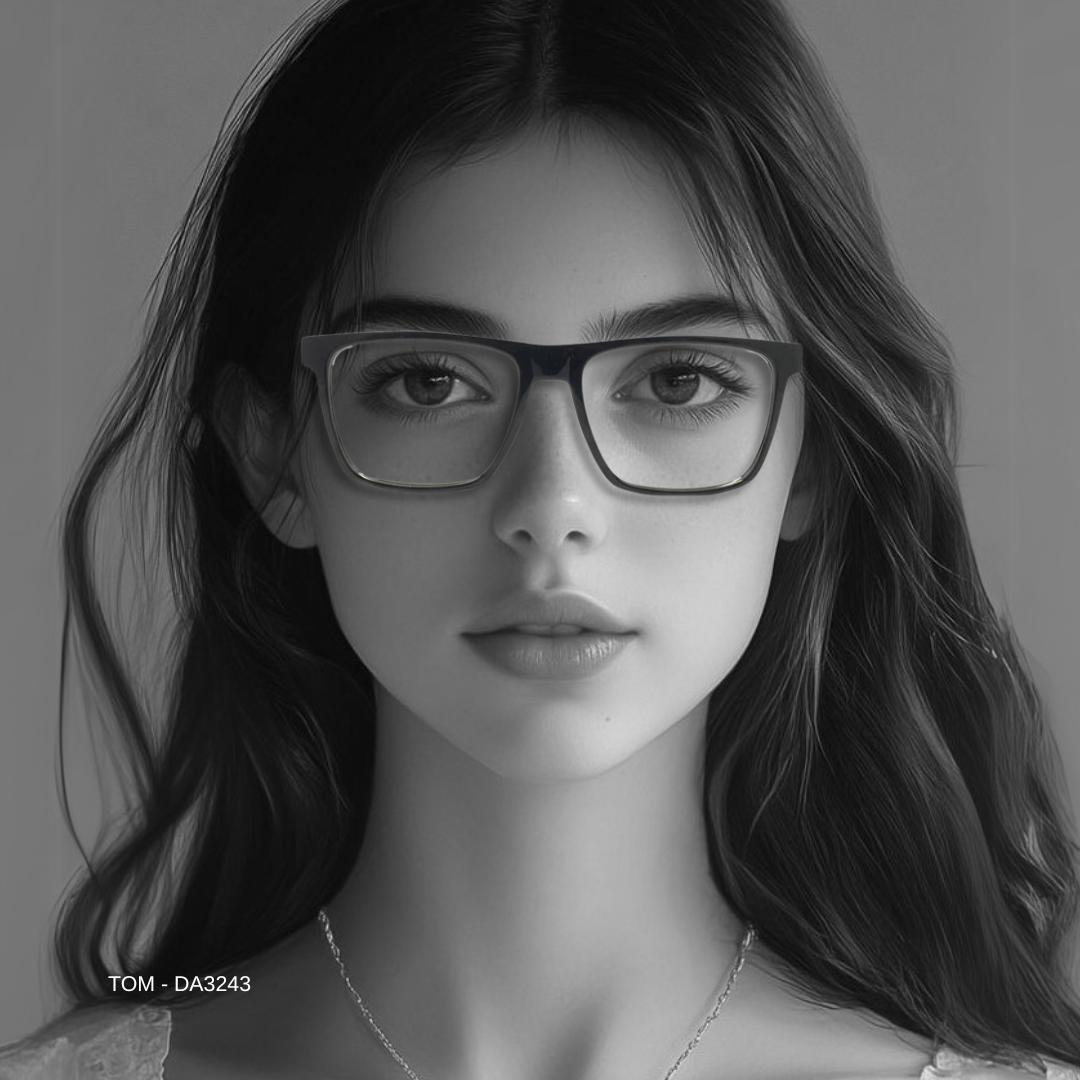 Essentials "Tom" Square Fiber Unisex Eyeglasses DA3243