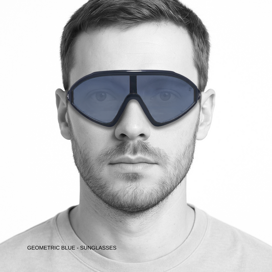 Hip Hop "Spider" Blue Geometric Unisex Sunglasses