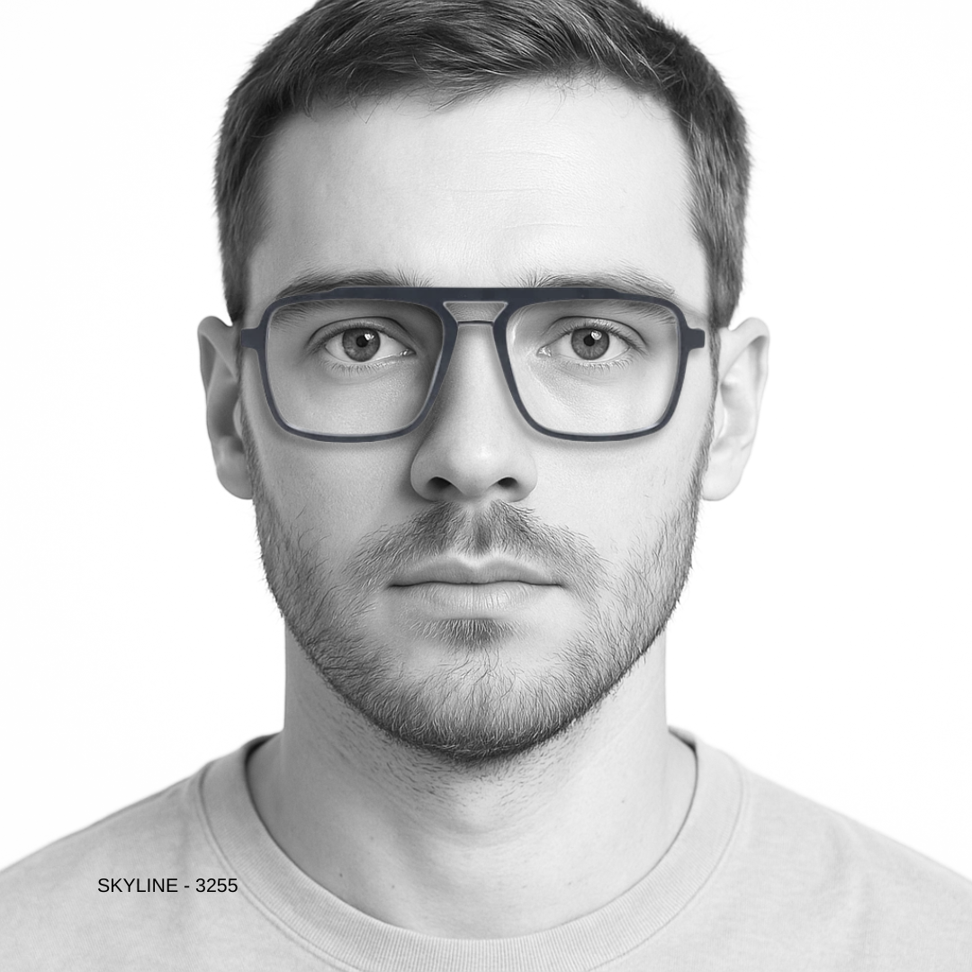 Essentials "Skyline" Aviator Square Unisex Eyeglasses 3255