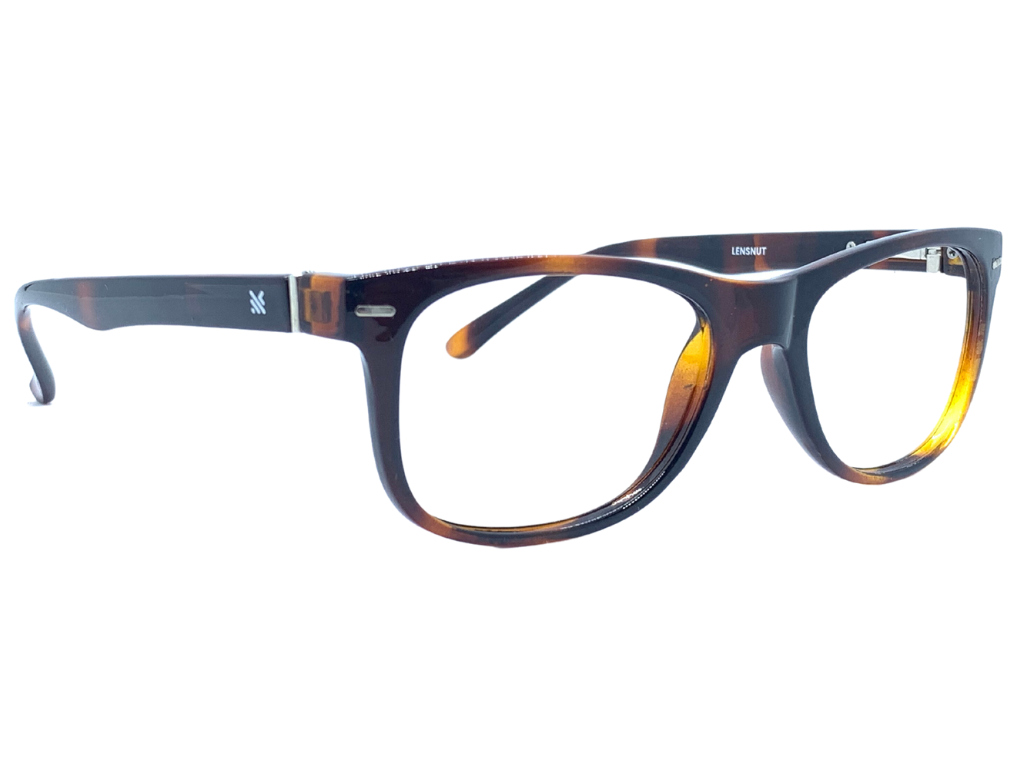 Lensnut Glossy Havana Wayfarer Full Rim Eyeglasses LNM1C3
