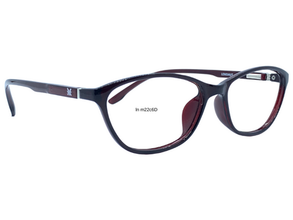 Lensnut Glossy Dark Maroon Cateye Full Rim Eyeglasses LNM22C6D