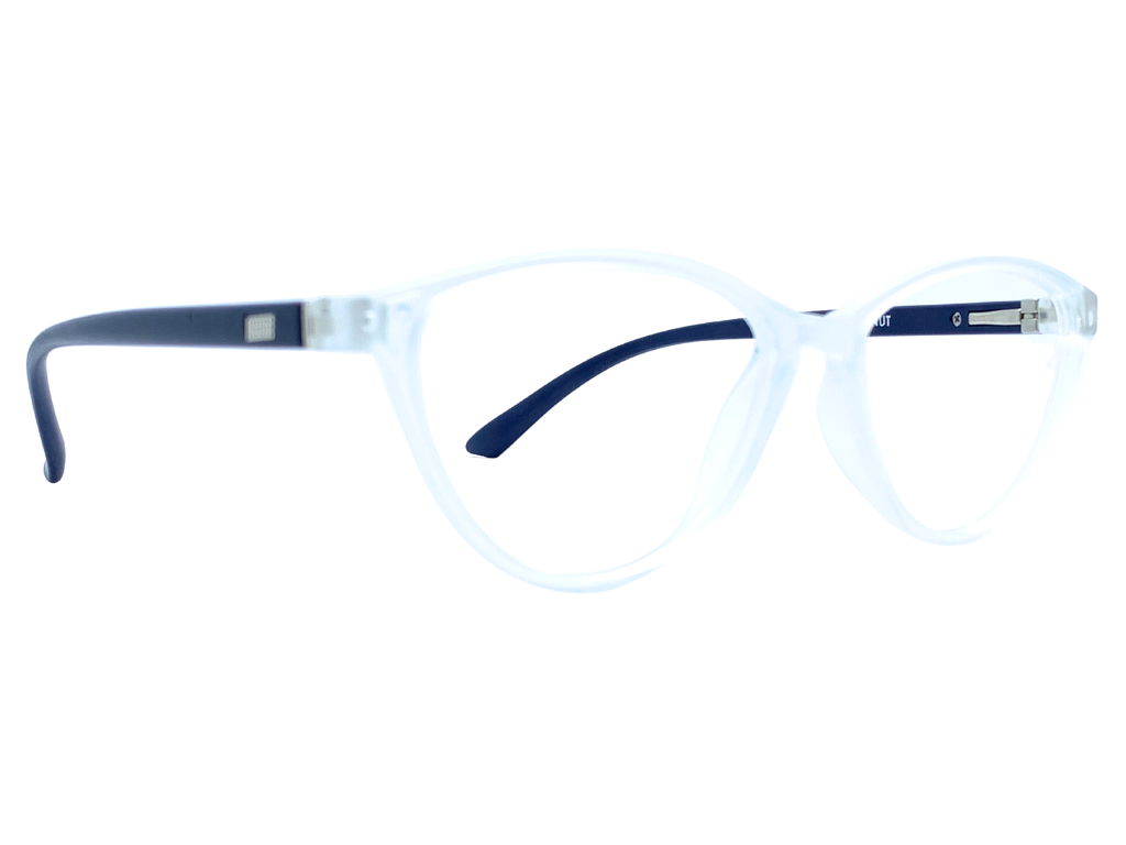 Lensnut White Black Cateye Full Rim Eyeglasses LNTR2012C10B