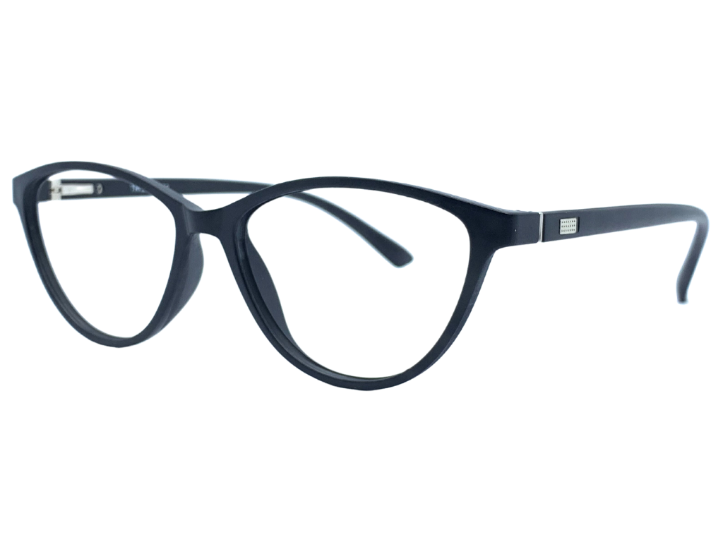 Lensnut Matt Black Cateye Full Rim Eyeglasses LNTR2012C1