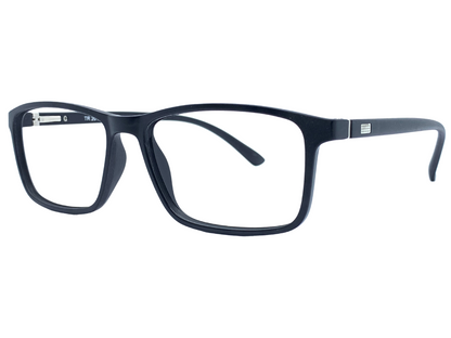 Lensnut Matt Black Rectangle Full Rim Eyeglasses LNTR2013C1M
