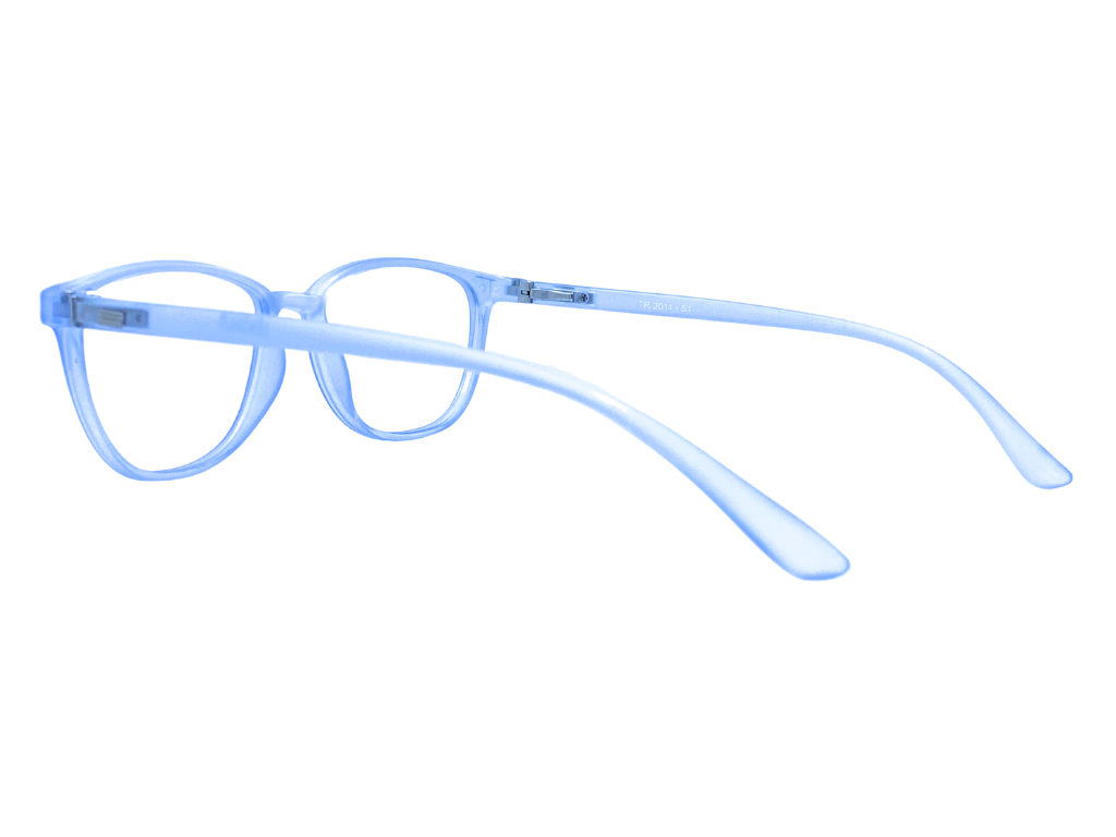 Lensnut Blue Transparent Cateye Full Rim Eyeglasses LNTR2011C4T