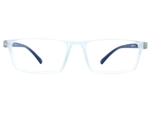 Lensnut White Black  Rectangle Full Rim Eyeglasses LNTR2015C10B