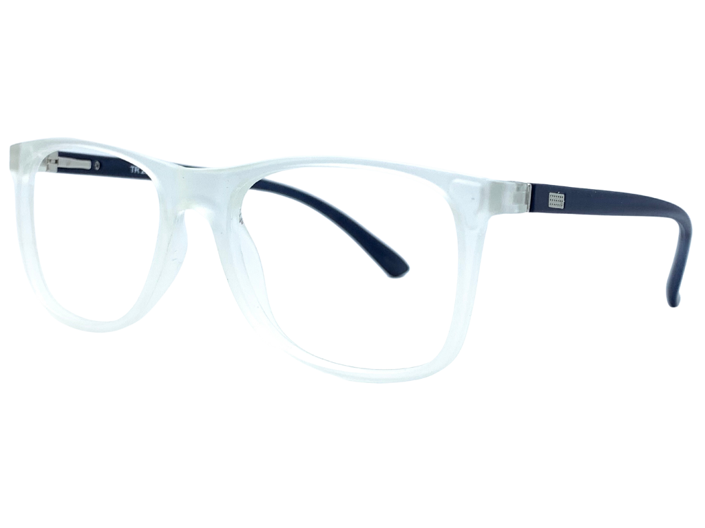 Lensnut White Black Rectangle Full Rim Eyeglasses LNTR2017C10B