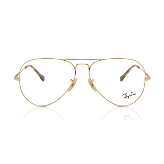 Ray-Ban Aviator Optics Arista Golden Eyeglasses for Men RX6489 2500/58