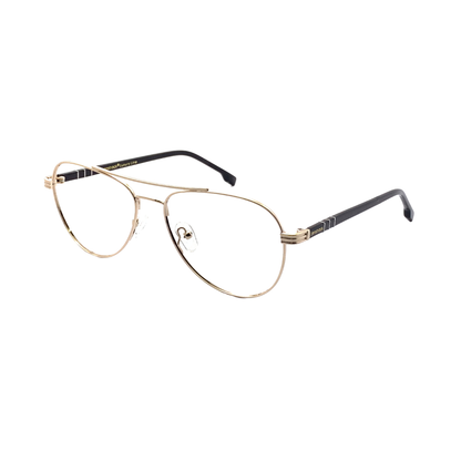 Luxury Line "Yajur" Golden Aviator Eyeglasses for Men RTM1006 C1/56