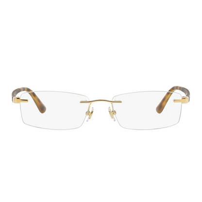 Ray-Ban Golden Havana Rimless Eyeglasses for Men RX6326I 2500/52