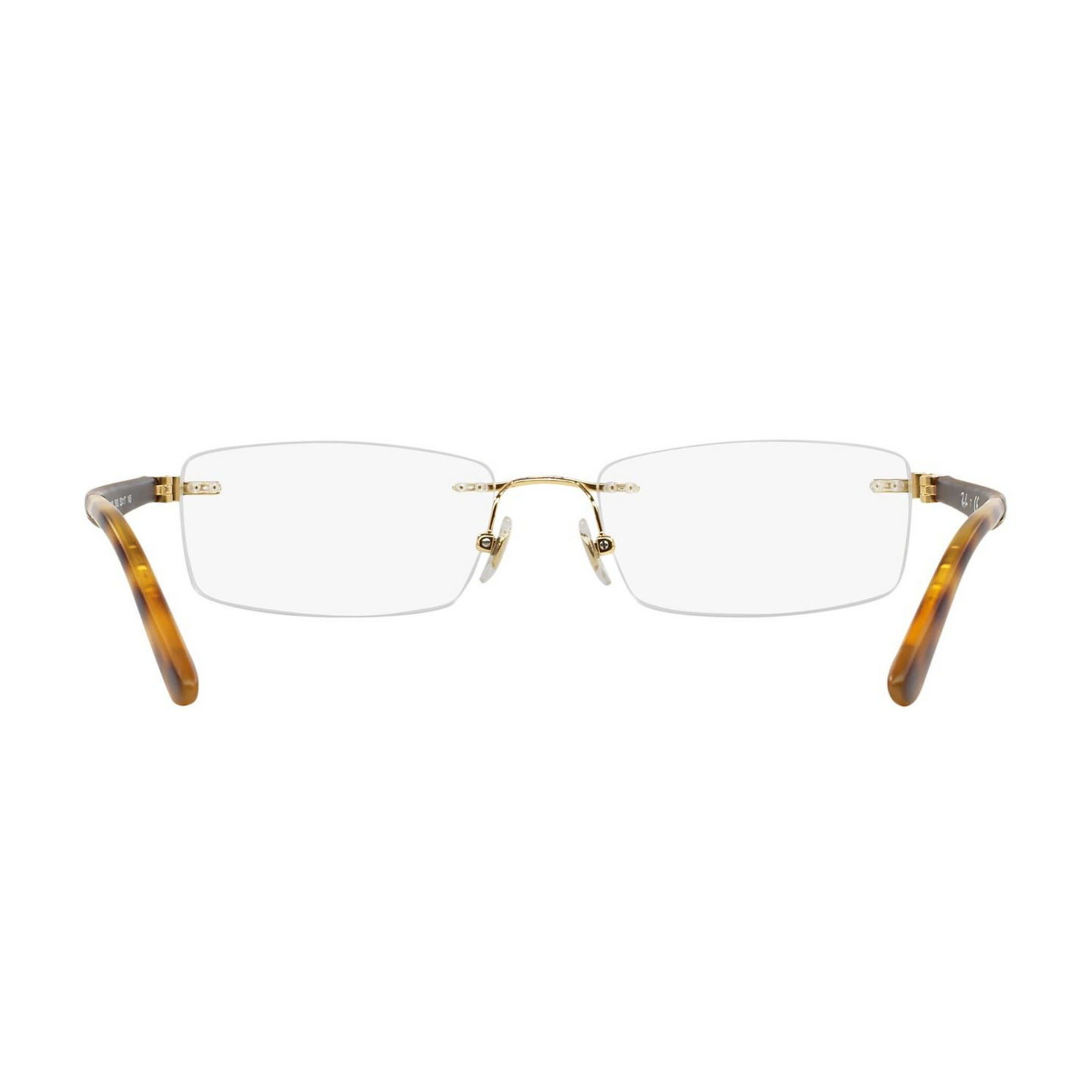 Ray-Ban Golden Havana Rimless Eyeglasses for Men RX6326I 2500/52