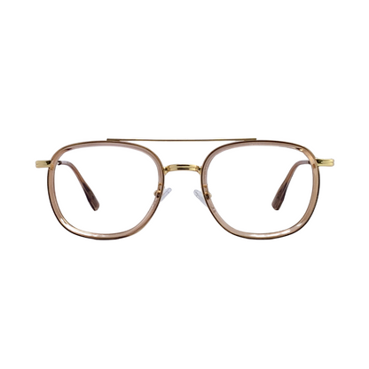 ALFA "Jupiter" Golden Aviator Eyeglasses for Men 23082 C5/14 52