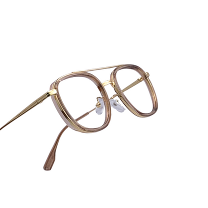 ALFA "Jupiter" Golden Aviator Eyeglasses for Men 23082 C5/14 52