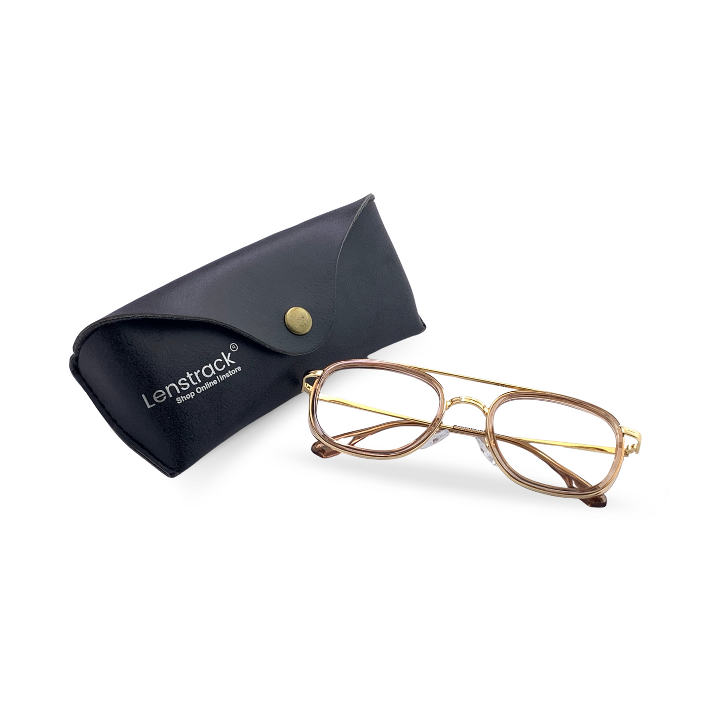 ALFA "Jupiter" Golden Aviator Eyeglasses for Men 23082 C5/14 52