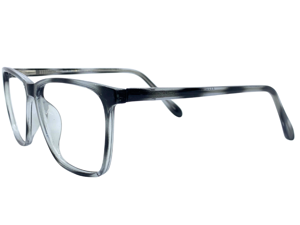 Lensnut Grey Transparent Rectangle Full Rim Eyeglasses LN8038C5T