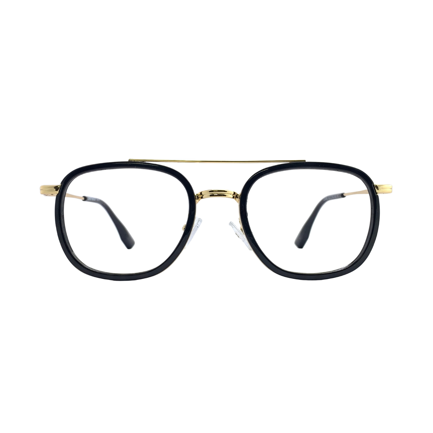 ALFA "Jupiter" Black Gold  Aviator Eyeglasses for Men 23082 C7/52