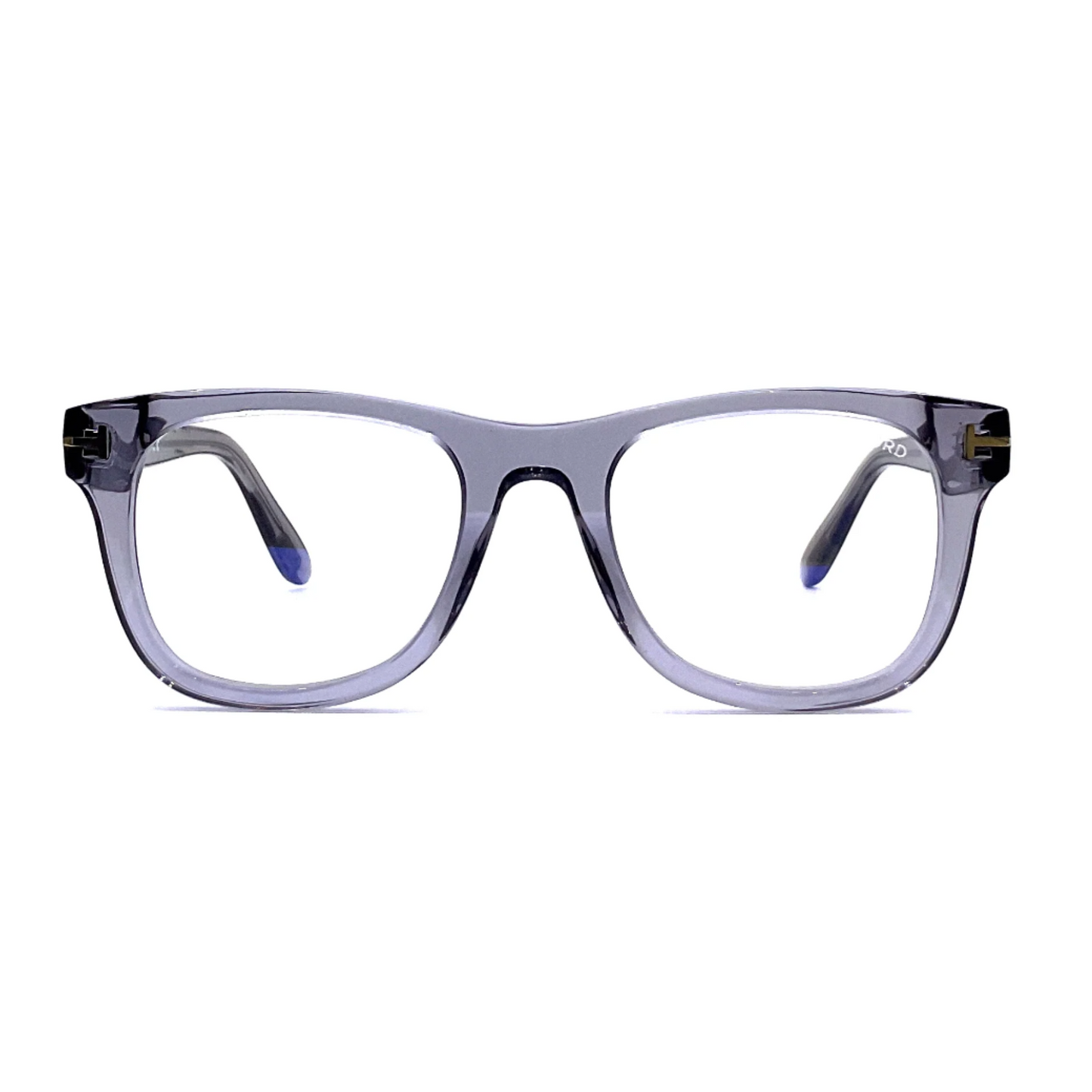 Tom Ford Shiny Transparent Blue Block Eyeglasses for Men TF5820 B020/50