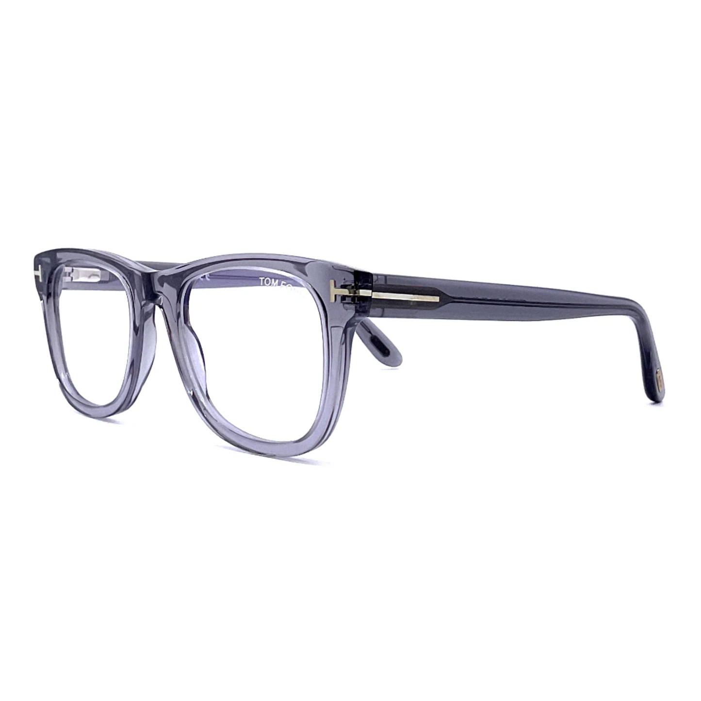 Tom Ford Shiny Transparent Blue Block Eyeglasses for Men TF5820 B020/50