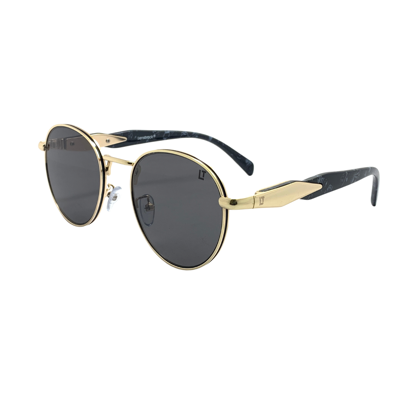 Hip Hop Black Round Unisex Sunglasses 2A824